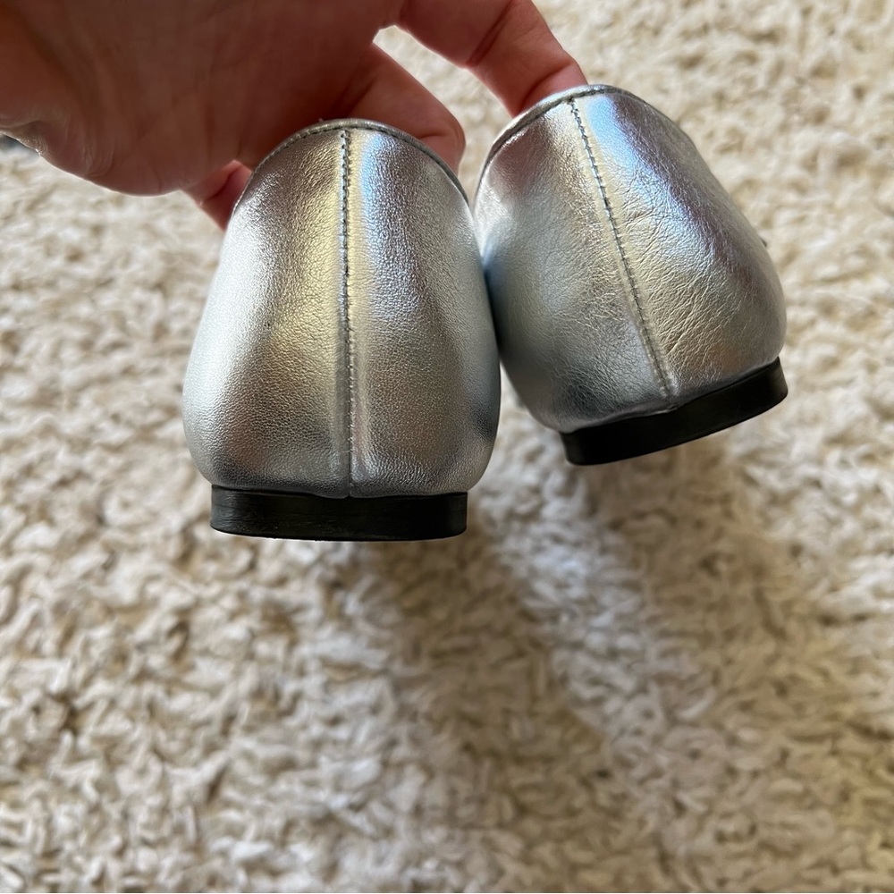 J. Crew Silver Leather Mary Janes - Picture 13 of 14
